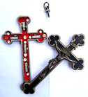 Antique Catholic Relic Reliquary Crucifix Saints Anne Gerard Francois Therese — photo 9