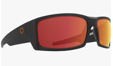 NEW Spy General Sunglasses-Matte Black-Dale Jr-Happy Gray Orange Mirror Lens