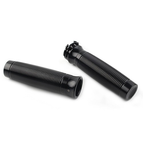 1'' Motorcycle Black 25mm Handlebar Hand Grips Fit Harley Bobber Chopper Pair mo - Picture 9 of 11