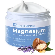 InsurMedic Magnesium Cream for Neuropathy - Nerve Muscle Cramps Body Pain