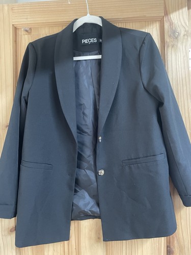 Pieces Size XS Black Blazer Double Button Lined Turn Back Cuff Smart Faux Pocket