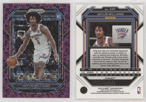 2022-23 Panini Prizm Fast Break Purple Prizm /75 Jaylin Williams #247 Rookie RC