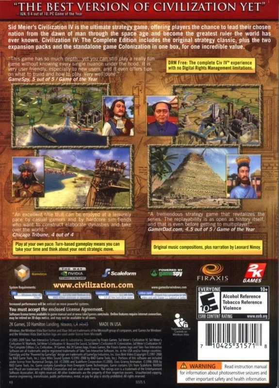 Sid Meier's Civilization IV 4 The Complete Edition PC Game Beyond the Sword - Image 4 of 4