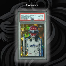 PSA 8 - /50 George Russell #192 - Sapphire Edition - 2020 Topps Chrome F1 - Gold