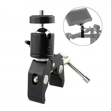 360° 1/4" Mini Clamp Tripod Mount Mini Ball Head  For DSLR Camera Tripod Monitor