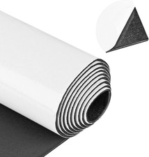 Neoprene Sponge Rubber Foam Sheets with Adhesive Backing, 12" x 60" x 1/8" Black