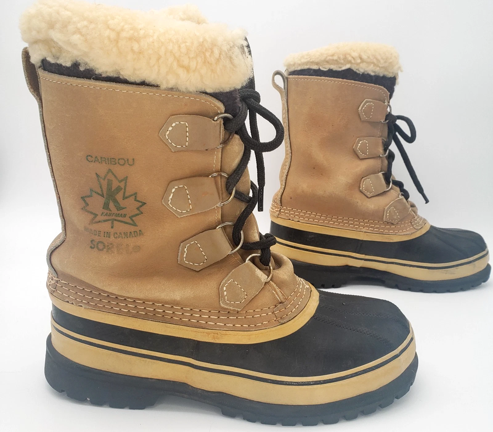 Sorel Caribou Snow Boot Mens 7 Waterproof Winter Leather Fleece Lined Cananda