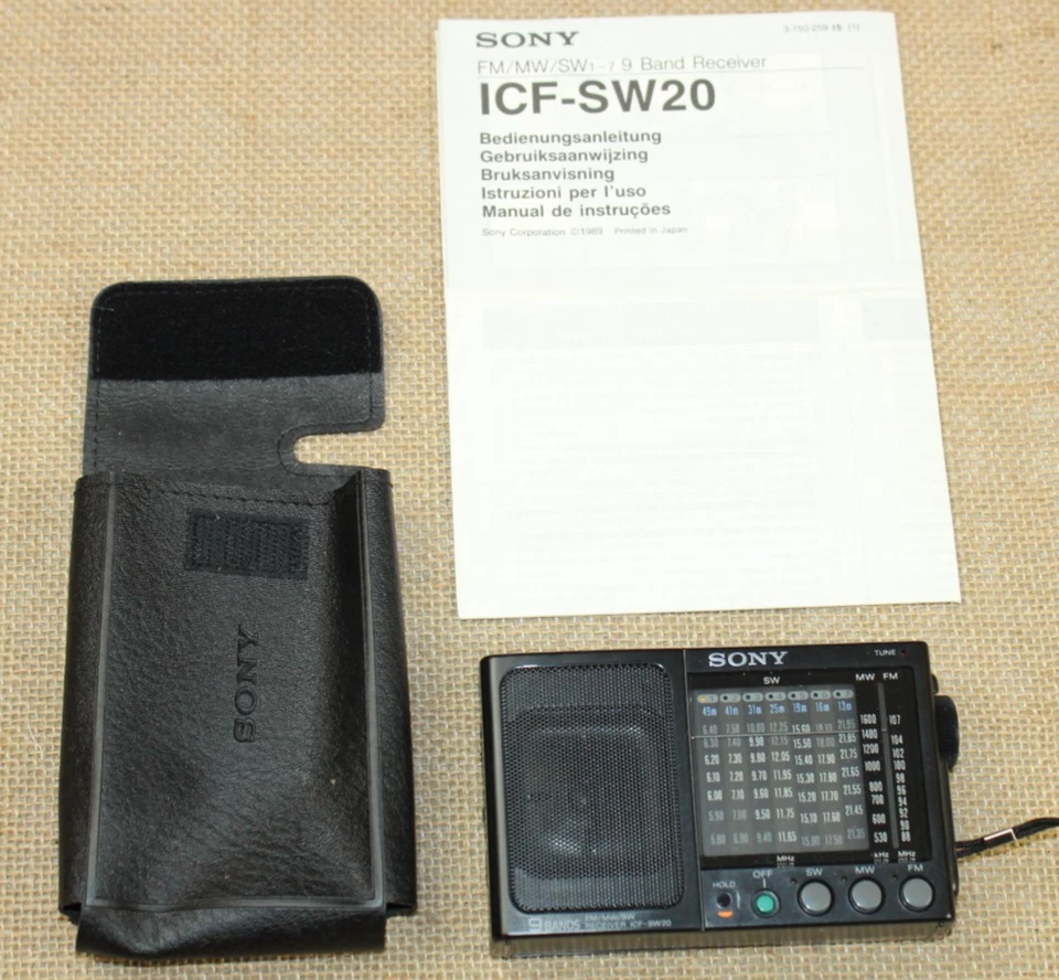 Sony ICF-SW20 Weltempfänger 9 Bands Receiver Mini Radio MW AM SW FM #H-2603/MHi