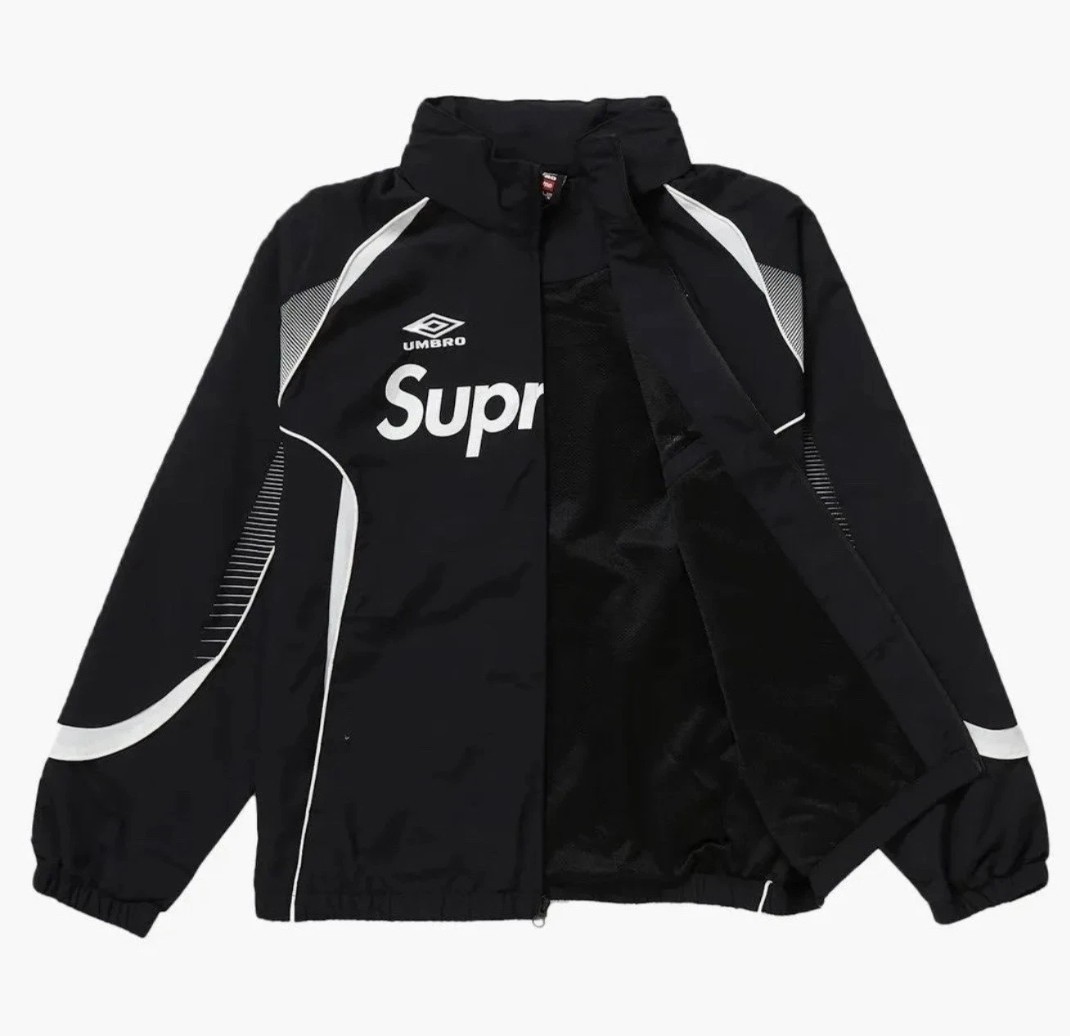 Supreme x UMBRO Track Jacket Black Size Small SS22 - Fast Free