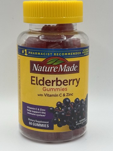 Nature Made ELDERBERRY Gummies With Vitamin C & Zinc 60 Count Exp 2026 - Picture 2 of 4