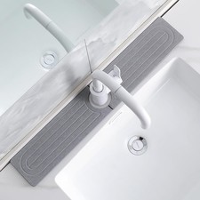 Diatomite Faucet Mat for Kitchen Sink, Quick-Dry Stone-Like Sink Mat, Flat Lay