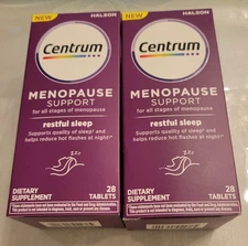 Lot/ 2 each Centrum Restful Sleep Menopause Support Tablets 28 Count x2 new