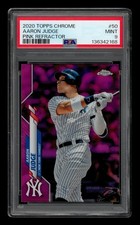 2020 Topps Chrome Pink Refractor: # 50 Aaron Judge PSA 9 MINT