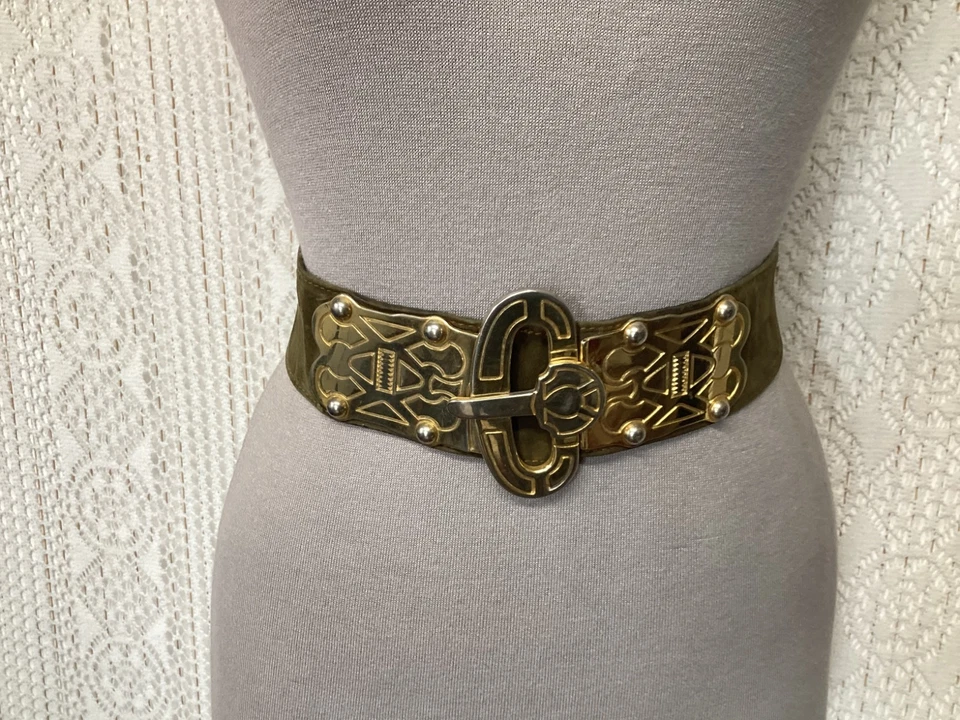 Escada Ceinture Femme en Daim Vert Velours Vintage  ( ACV05/31/05-25LEE ) - Photo 2/4