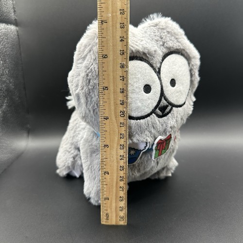 Simon's Katze Plüsch grau Kätzchen Weihnachten Aufnäher Zuckerstange Strumpf stehend - Bild 10 von 10