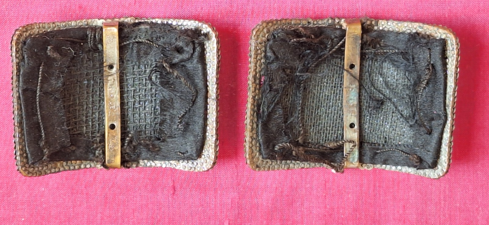 Antique Large Marcasite Steel Cut Shoe Buckles  Made in France with Markings