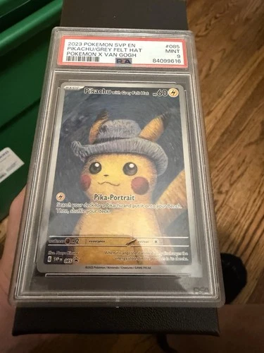 Pikachu Promo Card Grey Felt Hat Scarlet & Violet PSA 9 Mint