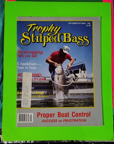 Vintage Trophy Striped Bass Magazine Sept Oct 1987 Fishing Texas Boat Control 87 - Bild 1 von 8