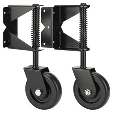 Spring-Loaded Gate Caster Kit for Wooden PVC Fences, Heavy Duty Helper Wheel,...