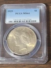 1925 Peace Silver Dollar PCGS MS 64