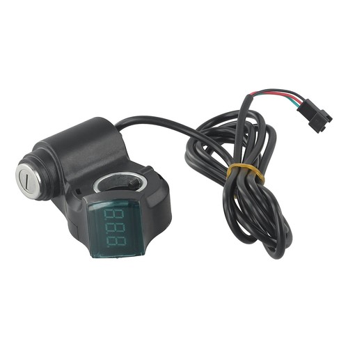 E Bike Scooter Thumb Throttle Lock with Key and Accurate Voltage Display - Picture 13 of 24