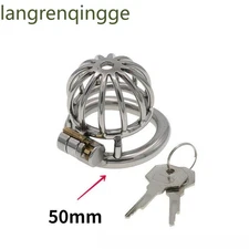 Lock Ring Chastity Device Stainless Steel Cage Chastity Lock Outdoor Wear
