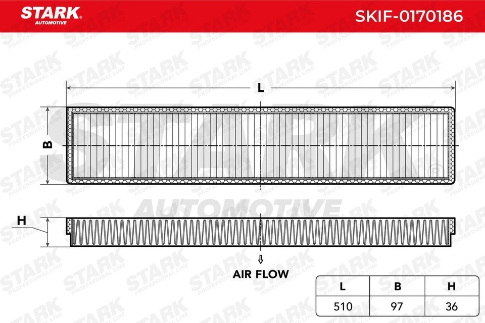 STARK SKIF-0170186 Filtro abitacolo per FORD MONDEO III (B5Y) MONDEO II (BAP) - Immagine 2 di 4