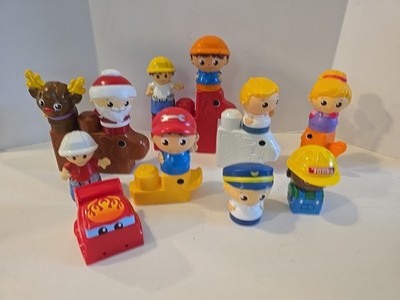 Lot of 16 Mega Bloks First Builders 2.5'' Figures - People Cars Animals Tonka