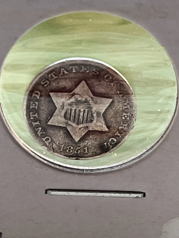 1851-O Three Cent Silver Piece VG  - Image 4 of 4