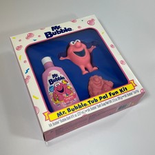 Vintage 1997 Mr. Bubble Tub Pal Fun Kit Pink Vinyl Figure