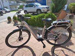 Damen E-Bike 28 Zoll mit Mittelmotor Bosch 500Wh Elektrofahrrad E-Bike Silber