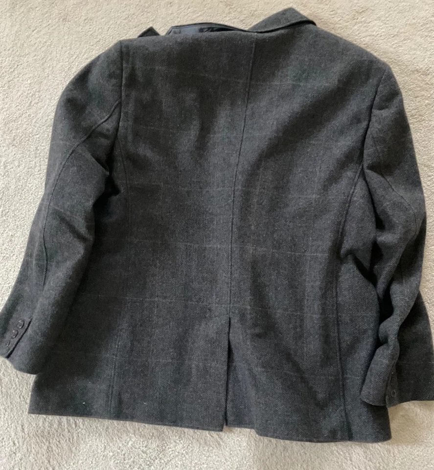White Stuff  men’s Tweed Blazer Jacket  XL Grey Herringbone Wool - Image 3 of 4