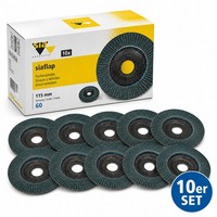 FäCherscheibe FüR Flex Winkelschleifer sia Flap 115Mm Max. 3300Rpm 60Er KöRnung