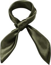 Women Silk Feeling Scarf 23.6'' Solid Color Square Satin Scarf Neck Head Bandana