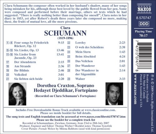 Craxton: Djeddikar - SCHUMANN, C: KOMPLETTE LIEDER - Craxton: Djeddikar CD QGVG Die - Bild 1 von 2