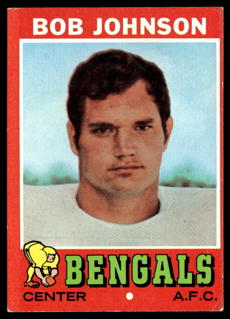 1971 Topps Football Bob Johnson RC Cincinnati Bengals #208 Card EX+