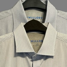 Lot of 2 Twillory Performance Button Dress Shirts Mens 17 34-35 Traditional Fit