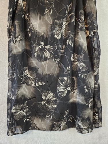 Sag Harbor Skirt Womens 20W Floral Rhinestones Midi WhimsiGoth Dark Fairy Lined - Picture 5 of 14