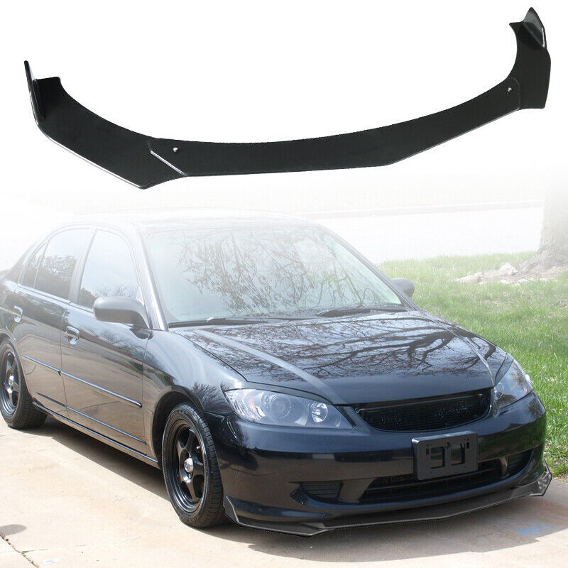 Front Bumper Lip Spoiler Black For 2002 2003 2004 2005 Honda Civic