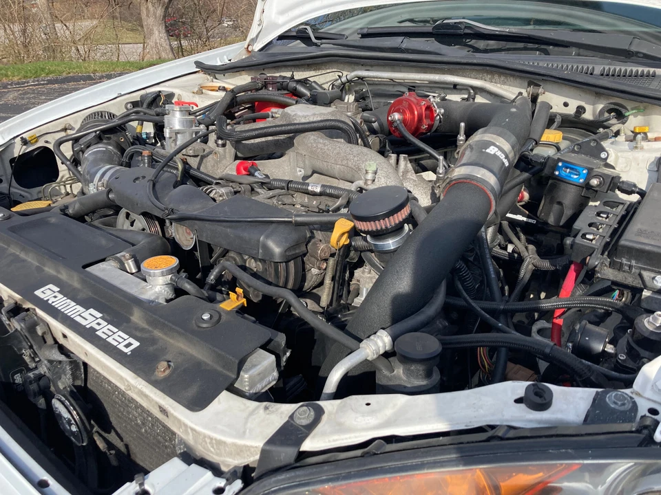 Filtro Respirador Cubierta Válvula Compatible con Subaru WRX STI BRZ (Rojo Arrugas) Foto 2 de 3