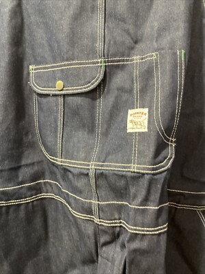Vintage Pointer Brand Overalls Button Fly 62X32 Denim Hard To Find