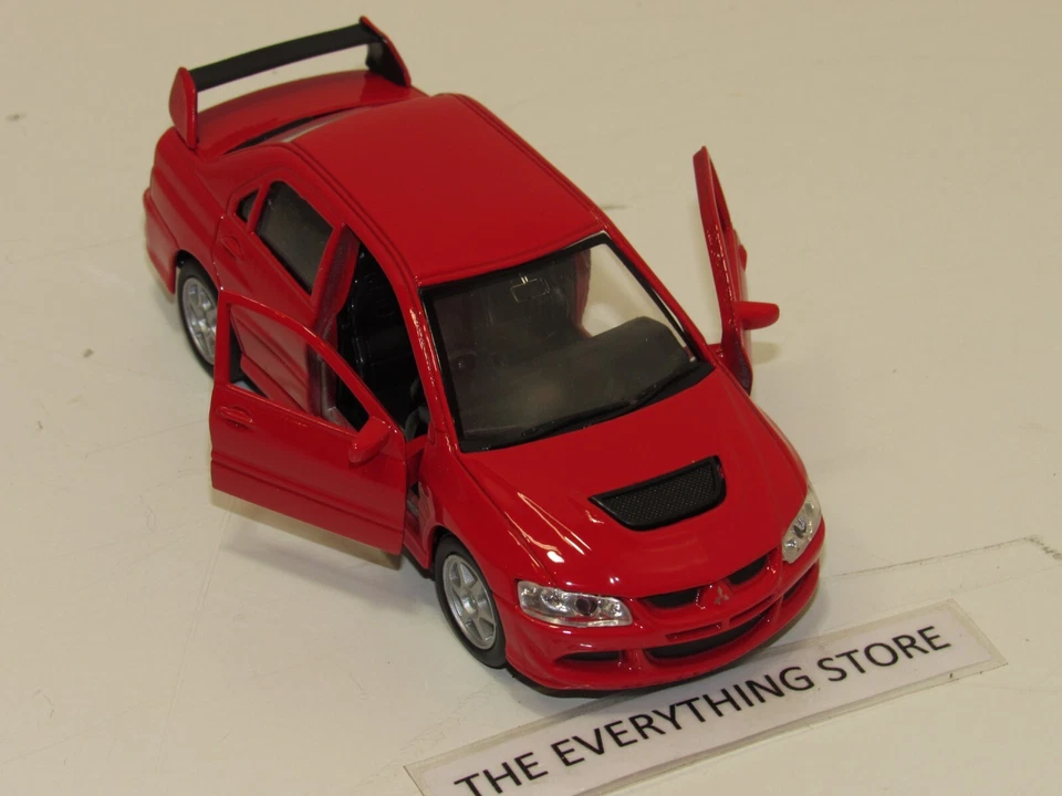 WELLY MITSUBISHI LANCER EVOLUTION VIII RED 4.75 INCHES LONG FREE SHIP - Image 3 of 4