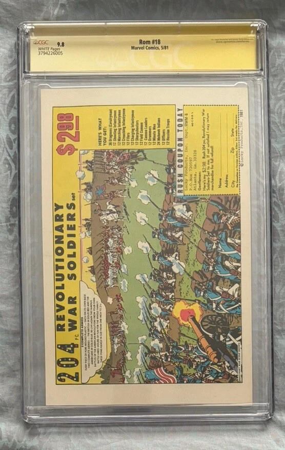 ROM #18 CGC 9.8 Marvel 1981 Frank Miller-Terry Austin Cover Signed Frank Miller - Image 2 of 2