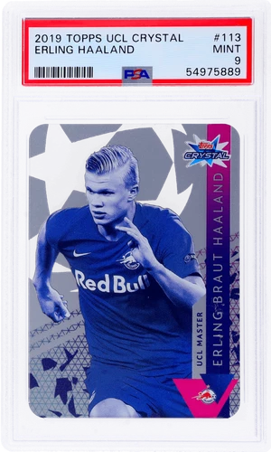2019 Topps Crystal UEFA Champions League Erling Haaland #113 PSA 9