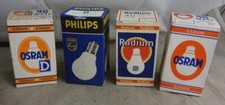 4 X alte leere Pappschachtel Philips Radium Osram Glühbirne Glühlampe