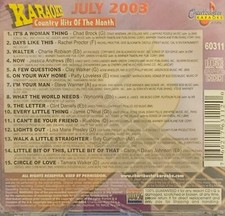 2003 JULY 60311 COUNTRY CHARTBUSTER KARAOKE CDG