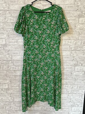 LOFT Buttercup Puff Sleeve Green Flounce Dress Size 10 | eBay LOFT Buttercup Puff Sleeve Green Flounce Dress Size 10 | eBay