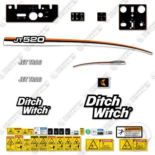 Kit de calcomanías Ditch Witch JT520 taladro direccional con control + calcomanías de advertencia - Imagen 1 de 1