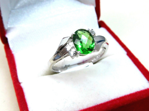 R1165P Mt. St. Helens Twilight Purple Helenite 6x8mm 1.2Ct Sterling Silver Ring - Picture 7 of 10