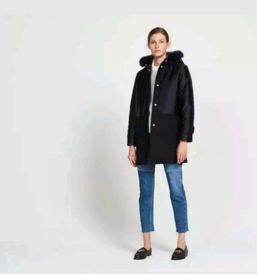 sandro navy coat